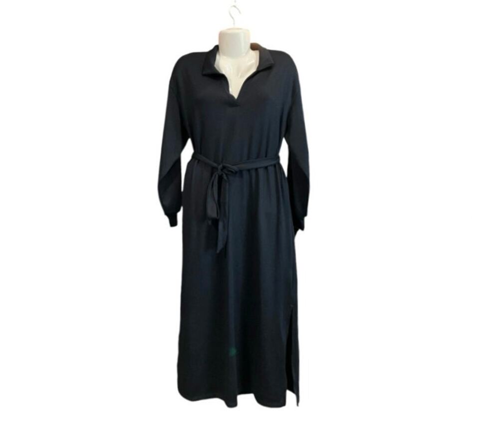 Joe Fresh Women's Black Long Sleeve Sweater Dress w/ Belt Women's Dress | Size M